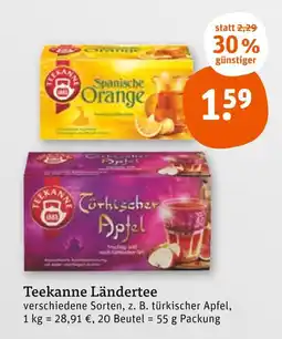 tegut Teekanne spanische orange oder türkischer apfel Angebot