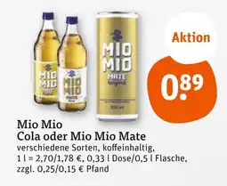 tegut Mio mio cola oder mio mio mate Angebot