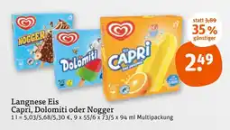tegut Langnese capri, dolomiti oder nogger Angebot
