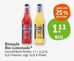 tegut Bionade bio-limonade Angebot