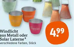 tegut Windlicht aus metall oder solar laterne Angebot