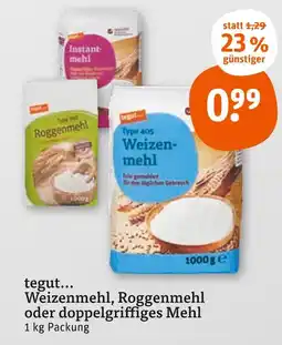 tegut Tegut... weizenmehl, roggenmehl oder doppelgriffiges mehl Angebot