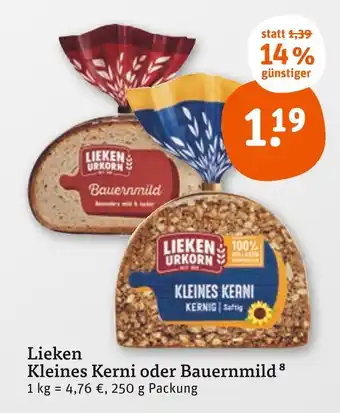 tegut Lieken urkorn kleines kerni oder bauernmild Angebot
