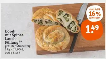 tegut Börek mit spinat-lauch-füllung Angebot