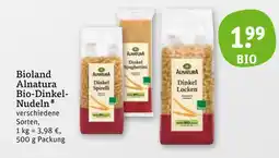 tegut Alnatura bioland alnatura bio-dinkel-nudeln Angebot