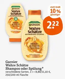 tegut Garnier wahre schätze shampoo oder spülung Angebot