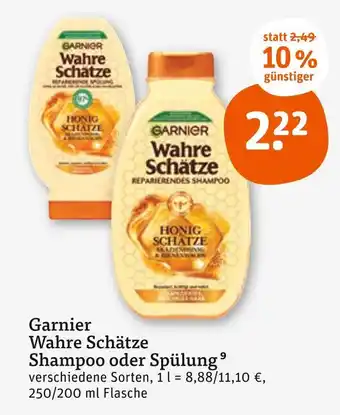 tegut Garnier wahre schätze shampoo oder spülung Angebot
