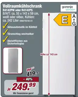 Poco Gorenje vollraumkühlschrank r4142pw Angebot