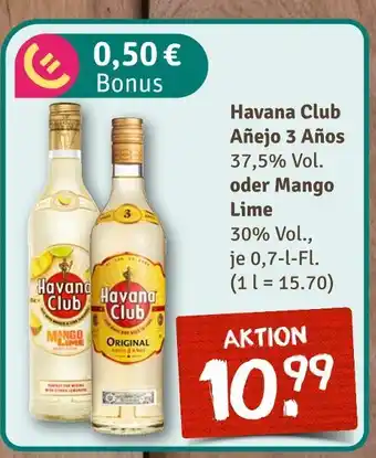 nahkauf Havana club añejo 3 años oder mango lime Angebot