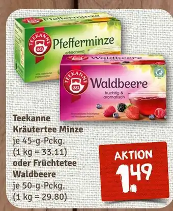 nahkauf Teekanne kräutertee minze oder früchtetee waldbeere Angebot