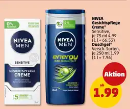 PENNY Nivea men gesichtspflege creme oder duschgel Angebot