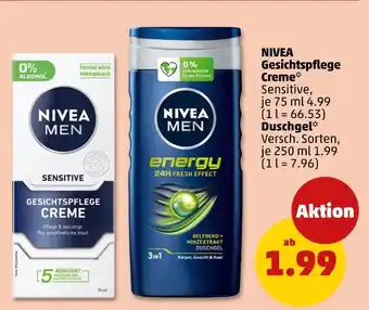 PENNY Nivea men gesichtspflege creme oder duschgel Angebot
