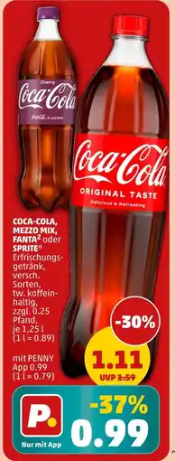 PENNY Coca-cola coca-cola, mezzo mix, fanta oder sprite Angebot