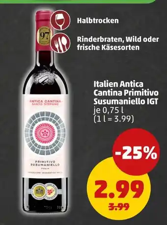PENNY Antica cantina santo stefano primitivo susumaniello Angebot