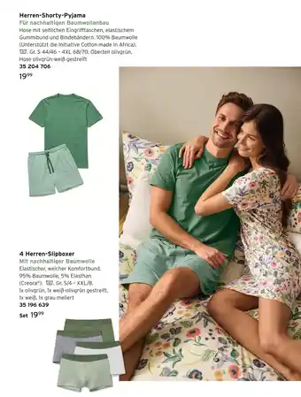 Tchibo Herren-shorty-pyjama oder 4 herren-slipboxer Angebot
