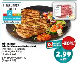 PENNY Mühlenhof frische schweine-nackensteaks Angebot