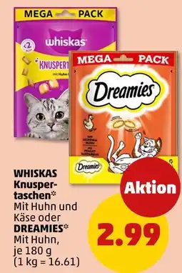 PENNY Whiskas oder dreamies knuspertaschen Angebot