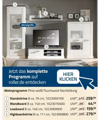 ROLLER Wohnprogramm pinie Angebot