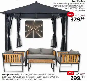 ROLLER Solar-pavillon oder lounge-set Angebot