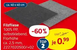 ROLLER Filzfliese Angebot