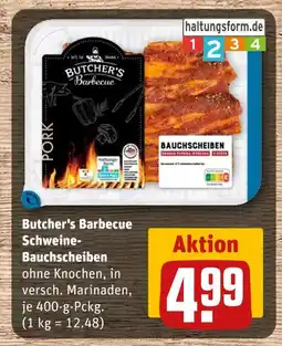 REWE Butcher's barbecue schweine-bauchschnitten Angebot