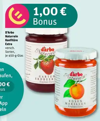 REWE D'arbo naturrein konfitüre extra Angebot