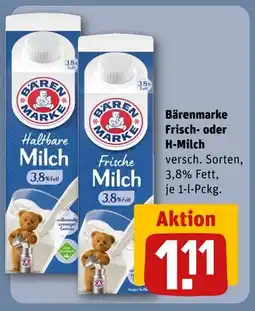 REWE Bärenmarke frisch- oder h-milch Angebot