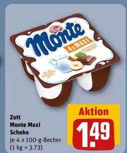 REWE Zott monte maxi schoko Angebot
