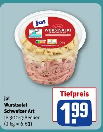 REWE Ja! wurstsalat schweizer art Angebot