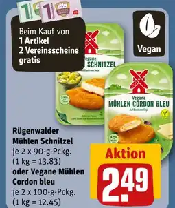 REWE Rügenwalder mühlen schnitzel oder mühlen cordon bleu Angebot