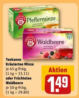 REWE Teekanne kräutertee minze oder früchtetee waldbeere Angebot