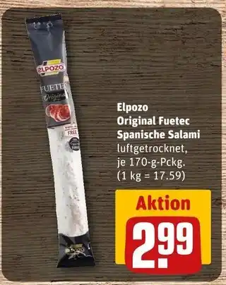 REWE Elpozo original fuetec spanische salami Angebot
