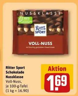 REWE Ritter sport schokolade nussklasse Angebot