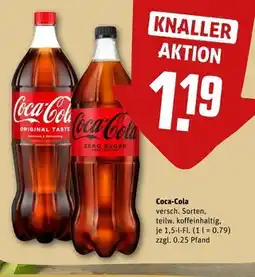 REWE Coca-cola original taste oder zero sugar Angebot