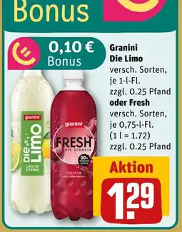 REWE Granini die limo oder fresch Angebot