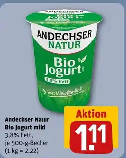 REWE Andechser natur bio jogurt mild Angebot