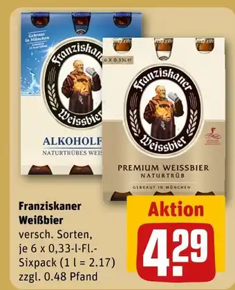 REWE Franziskaner weißbier Angebot