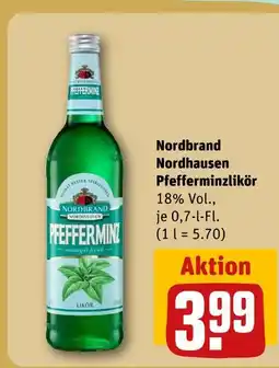 REWE Nordbrand nordhausen pfefferminzlikör Angebot
