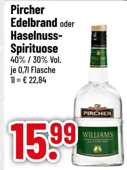 trinkgut Pircher edelbrand oder haselnuss-spirituose Angebot