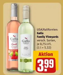 REWE Gallo family vineyards raspberry & lime oder pinot grigio Angebot