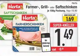 Edeka Herta farmer-, grill- oder saftschinken Angebot