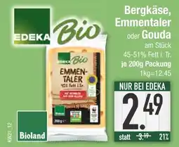 Edeka Edeka bergkäse, emmentaler oder gouda Angebot