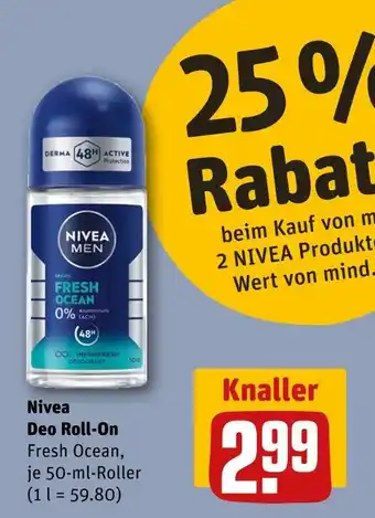 REWE Nivea deo roll-on Angebot