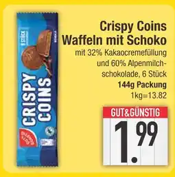 Edeka Gut&günstig crispy coins waffeln mit schoko Angebot