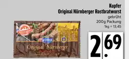 Edeka Kupfer original nürnberger rostbratwurst Angebot
