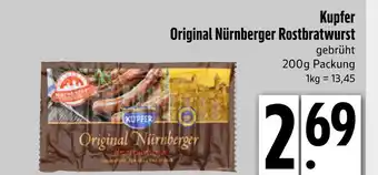 Edeka Kupfer original nürnberger rostbratwurst Angebot