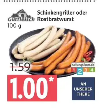 Marktkauf Gutfleisch schinkengriller oder rostbratwurst Angebot