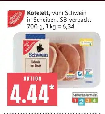 Marktkauf Schwein kotelett Angebot