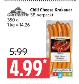 Marktkauf Gutfleisch chili cheese krakauer Angebot