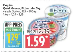 Marktkauf Exquisa quark genuss, fitline oder skyr Angebot